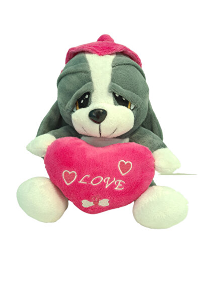 LUDIRO Catelus de plus indragostit, Gri, AMEK, 25 CM