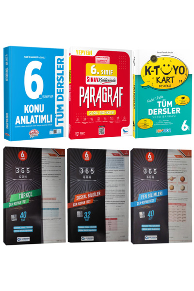 Editör Yayınevi MEB Maarif Modeli 6. Sınıf Konu+Soru Bankası+Sınav Paragraf S...