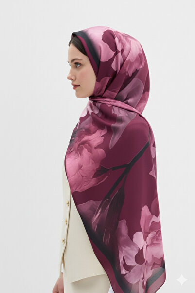 Gogoey شال قطني بنمط وردة اللوتس