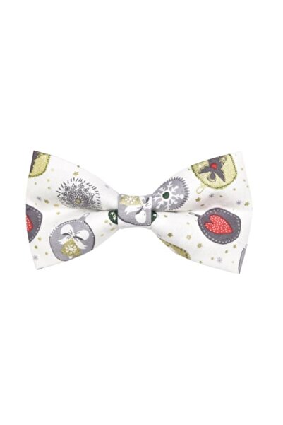 Papileon Papion alb de Crăciun „Gloabe de Crăciun”