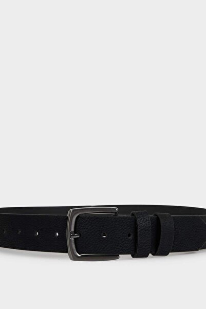 DeFacto Men's Rectangular Buckle Faux Leather Casual Belt G4438Axns