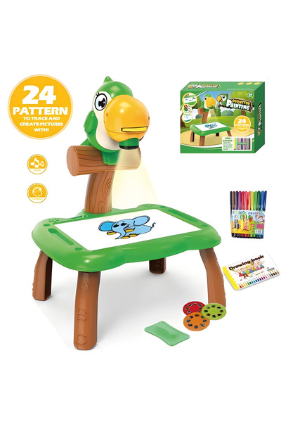 Tim Drawing table with projector, 3 discs/24 templates, 12 markers, whiteboard with eraser, 28×22×25 cm