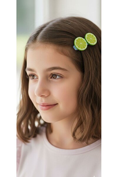 ARYA STYLE Limonlu Klipsli Çocuk Saç Tokası