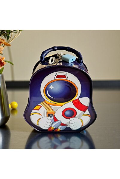 Polin Pușculiță din metal cu design drăguț de astronaut, cu funcție de blocar...