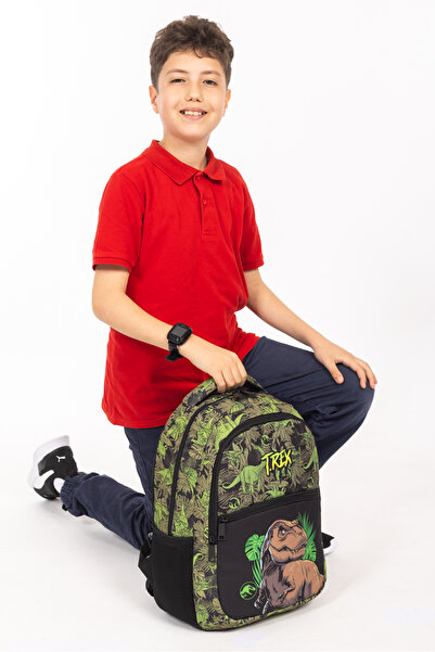 Necati Çanta Licensed T-Rex Patterned Primary School Backpack