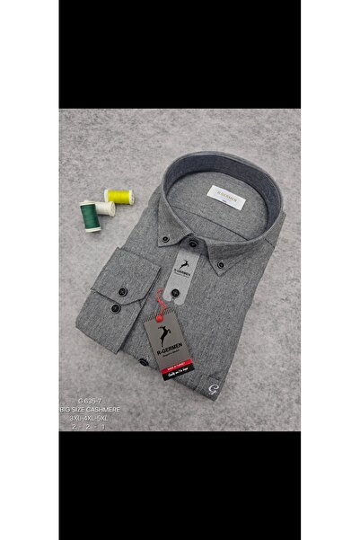 Cinar erkek giyim Men's Shirt, Oversized, Winter, Single Pocket, Classic Cut ...