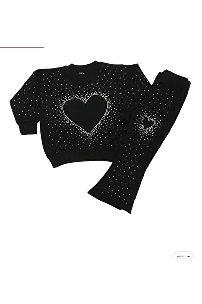 ÖRZİKİDS Seasonal Stone-Printed 2-String Girls' Tracksuit Set, Ages 3-10