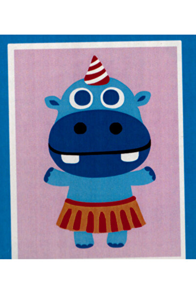 LUDIRO Set de broderie cu diamante, 15x20 cm, Hipopotam