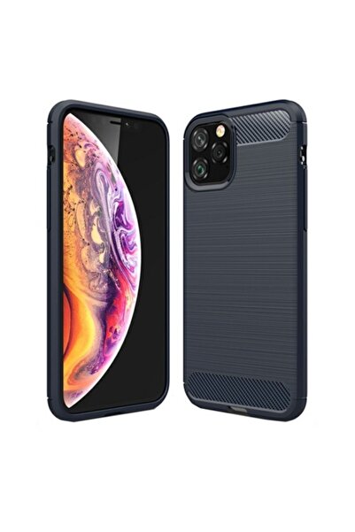 OEM Husă de protecție pentru iPhone 11 Pro cu detalii din carbon, albastru marin