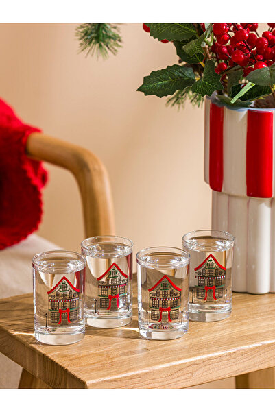 LC Waikiki Create Your Style from Uzg Store | Printed Glass Cup Set of 4, 125 ml