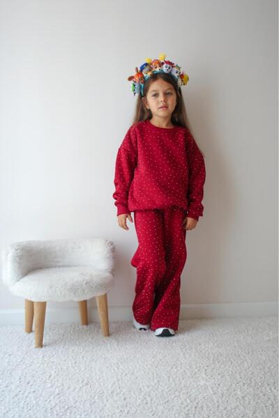 jeliboomkidswear Kız Çocuk Eşofman Takımı - 3 İplik Şardonlu