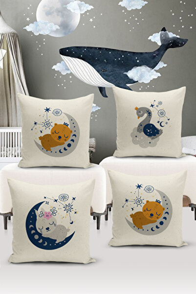 Filamente Set de huse de pernă 4 bucăți pentru cameră pentru copii imprimat digital