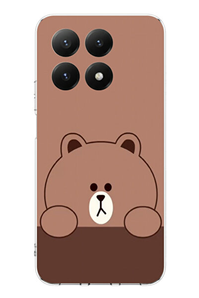 TechTree حافظة سيليكون مطبوع متوافقة مع تصميم الدب البني من Xiaomi 15T