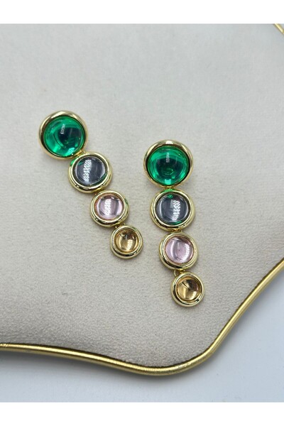 MyladyAccessoriess Colorful Dangle Earrings (Steel)