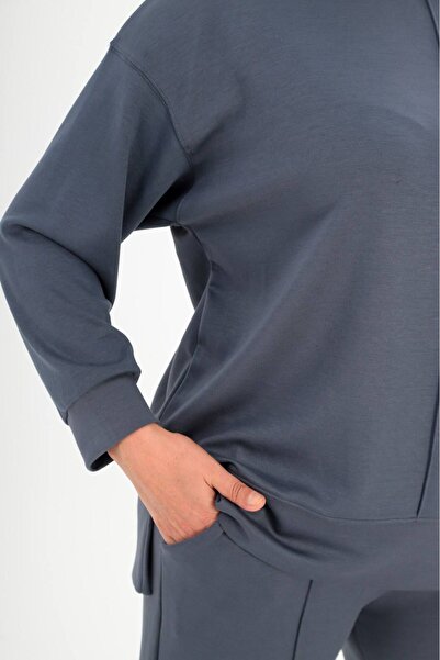 Rouge basıc Plus Size Front Printed Suit