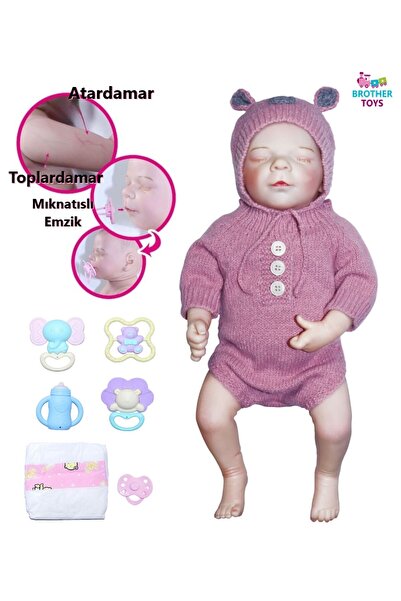 Brother Toys Gerçekçi Et Bebek 43 Cm Gerçek Detaylı Yumuşak Vücut Oyuncak