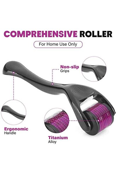 Aluhama Micro-Needle Skin Roller Therapy System, 540 Needles - Hair & Beard Growth