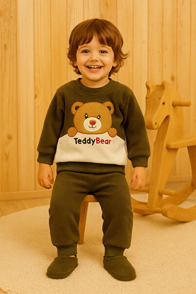 canmana kids&baby Момчешки комплект от флис с бродерия „Теди“