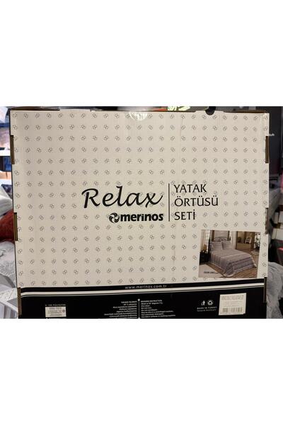 Merinos Relax Battaniye Yatak Örtüsü Seti 3 Parça Çift Kişilik Color Lines V2 Pudra