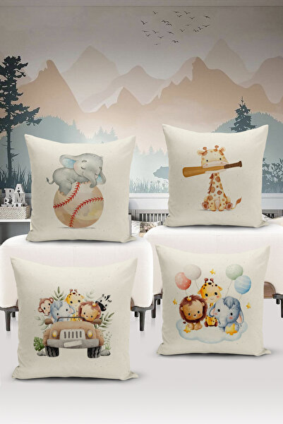 Filamente Set de huse de pernă 4 bucăți pentru cameră pentru copii imprimat digital