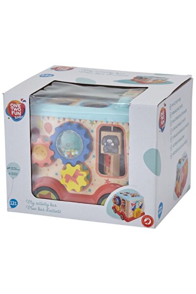 One Two Fun Wooden Activity School Bus
