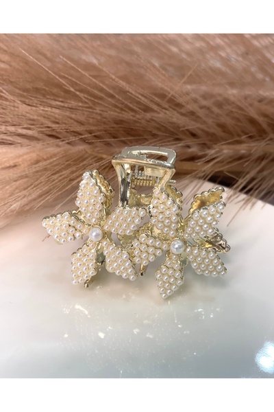 JustGAF Gold Color Pearl Flower Model Metal Latch Buckle