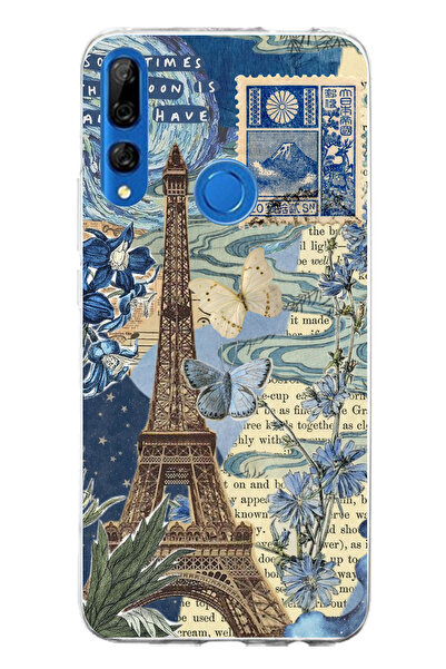 TechTree حافظة سيليكون متوافقة مع هاتف هواوي Y9 برايم (2019) باريس وبرج ايفل ...