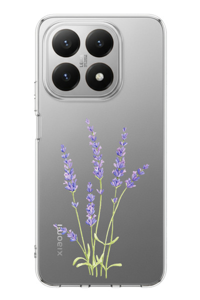 TechTree حافظة سيليكون مطبوع متوافقة مع تصميم زهرة اللافندر من Xiaomi 15T