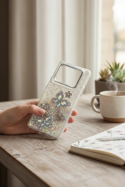 Genel Markalar Infinix Note 40 Pro Airbag Tasarımlı Kelebek ve Kalp Kabartmal...