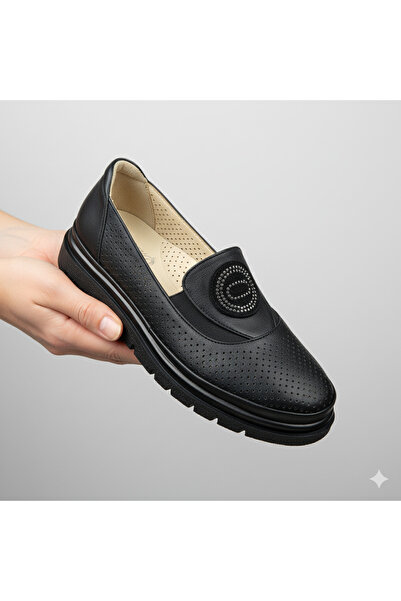 Ceyo 3536-13 Genuine Leather Full Orthopedic Women's Casual Shoes