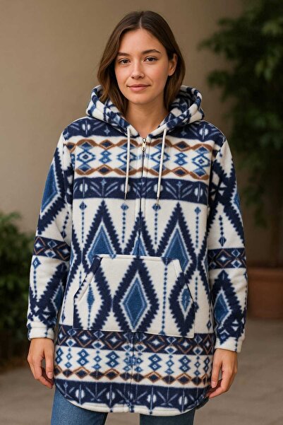 Tenra Kadın Uzun Polar Hırka Geniş Kalıp