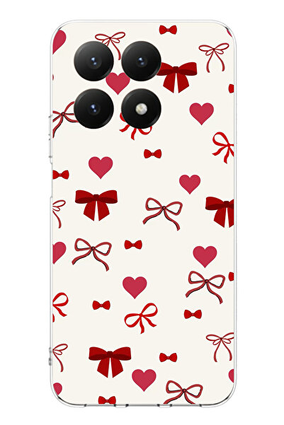 TechTree حافظة سيليكون متوافقة مع هاتف Xiaomi 15T باللون الأحمر الداكن على شك...