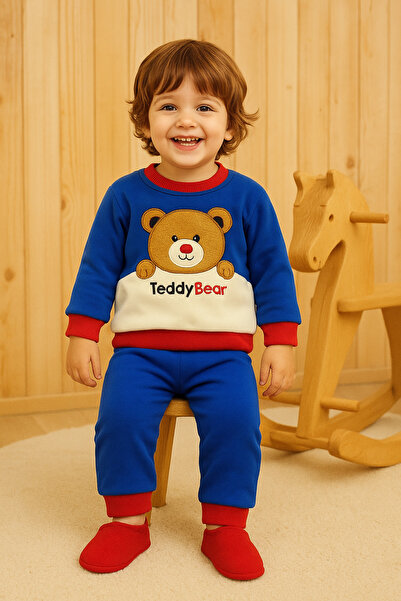 canmana kids&baby Момчешки комплект от флис с бродерия „Теди“