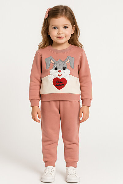 canmana kids&baby Set din lână pentru fetiță cu broderie de iepure