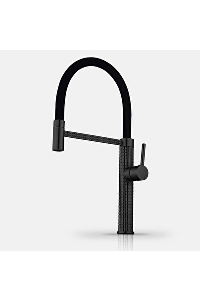 OEM Baterie de bucătărie cu pulverizator extractibil, negru mat