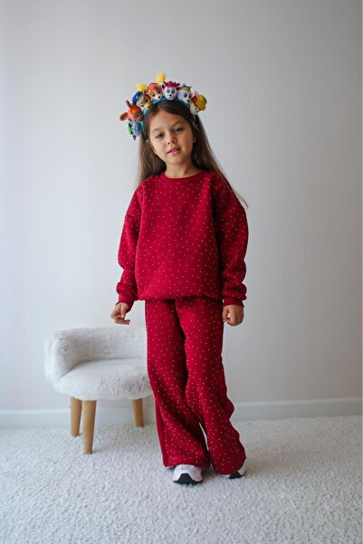 jeliboomkidswear Kız Çocuk Eşofman Takımı - 3 İplik Şardonlu