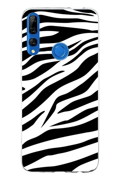 TechTree حافظة سيليكون متوافقة مع تصميم زيبرا مطبوع لهاتف هواوي Y9 برايم (2019).