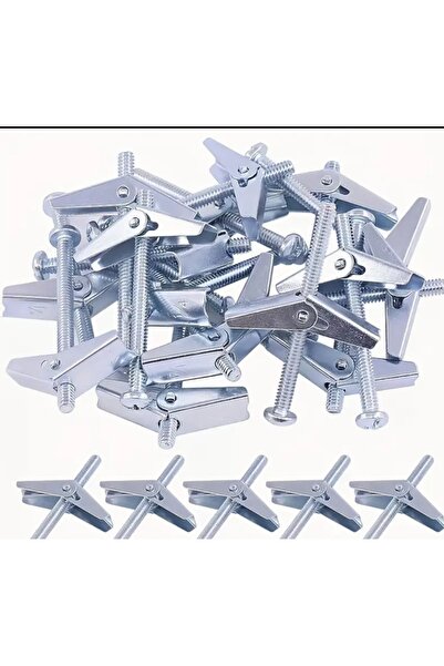 ATG Rayko 5 Adet 4x80 Çelik Paraşüt Alçıpan Tavan Dübeli Korniş Dübeli Kelebek Dübel Alçıpan Dübeli