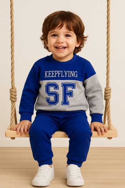 canmana kids&baby Σετ φλις με λεπτομέρεια κεντήματος SF