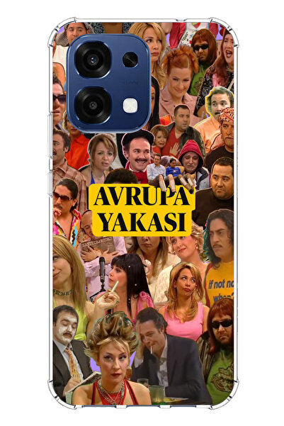 TechTree حافظة سيليكون متوافقة مع هاتف اوبو A6 برو من منطقة أوروبا مطبوع