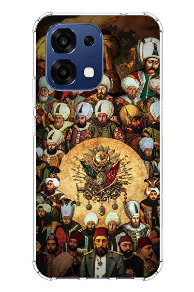 TechTree حافظة سيليكون متوافقة مع هاتف اوبو A6 برو من العهد العثماني مطبوع