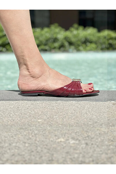 LOVE SHINE Laure Slippers Women's Buckled City and Casual Style Large Size