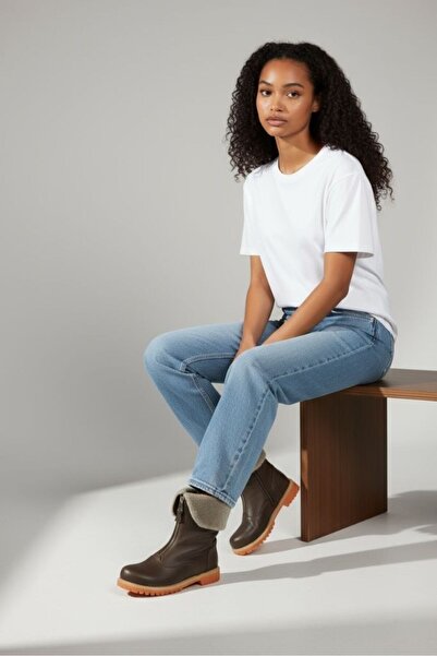 Fitbas 112407 314 Γυναικείες Καφέ Γούνινες Μπότες Μεγάλου Μεγέθους