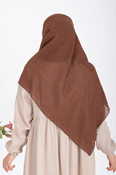 Lemaye Natural Crinkle Shawl - Bitter Brown