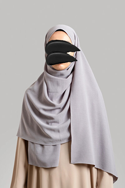 Lemaye Ayrobin Crepe Oversized Shawl - Light Gray