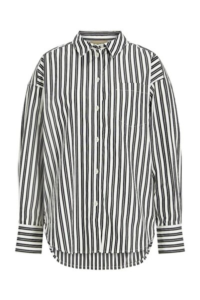 JJXX Γυναικείο μαύρο πουκάμισο Jxjamie Ls Relaxed Poplin Wvn Noos πουκάμισο 12200353-Μαύρο