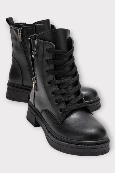 Liger Non-Slip Sole Zippered Boots Women's Boots Black - Silver