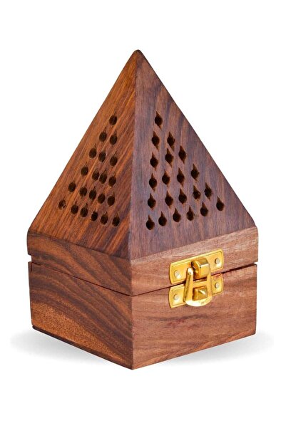 GENERIC4 Pyramid-shaped Brown Incense Burner