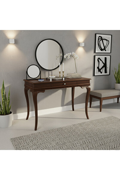 Wooding Mobilya 100 Cm Masif Rustik Koyu Ceviz Dresuar