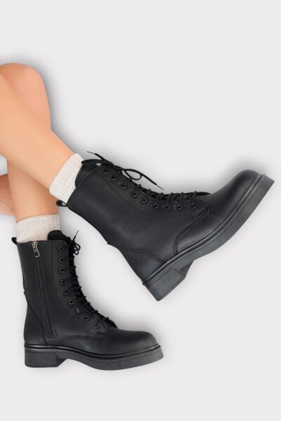 Liger Non-Slip Sole Zippered Boots Women's Boots Black - Black